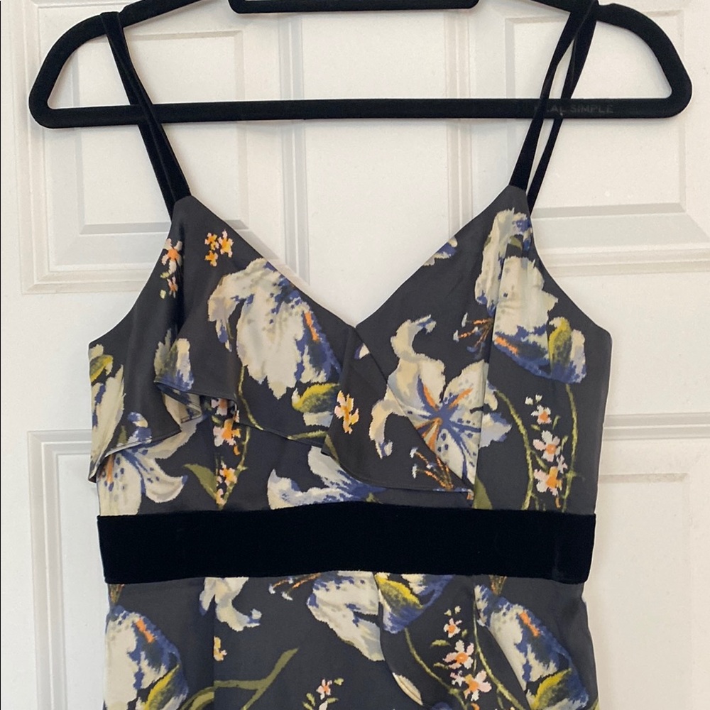 Cinq à Sept $397 Leena Silk Floral Black and White Dress Size 2 - Picture 3 of 7